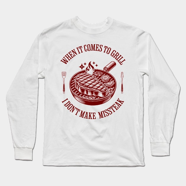 No missed steak Long Sleeve T-Shirt by NikuDesign